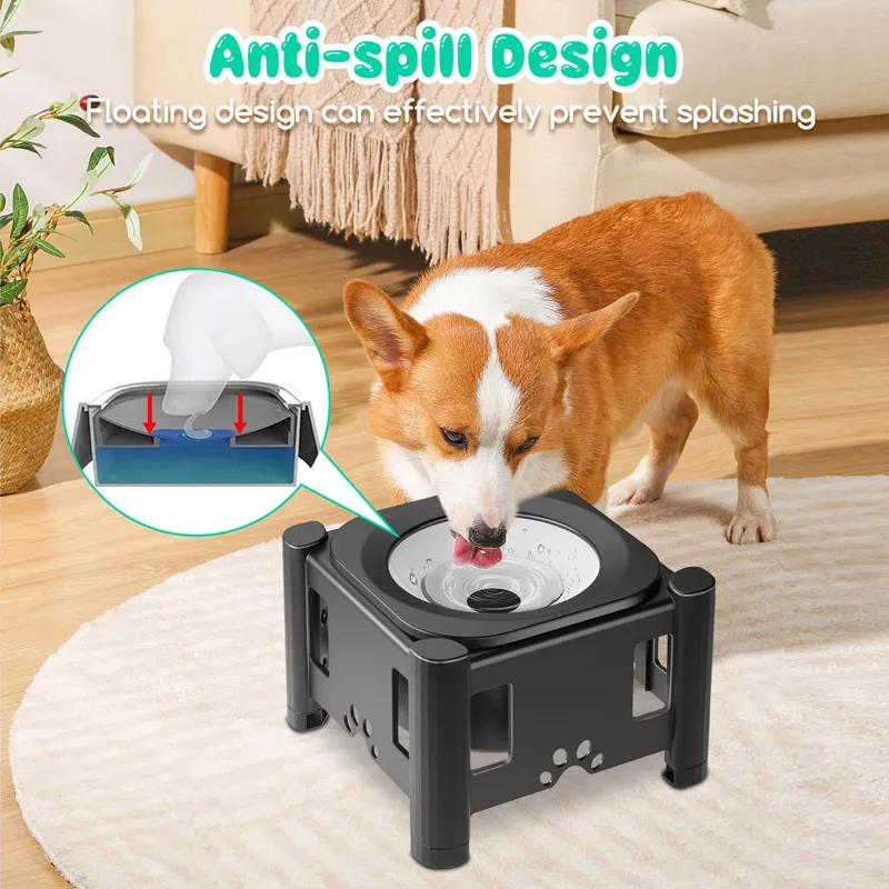 Adjustable Height Non-Slip Elevated Pet Bowl