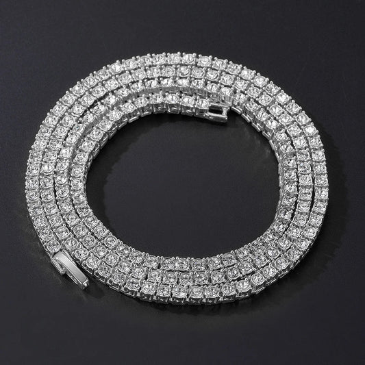 4mm Crystal Rhinestone Cuban Chain